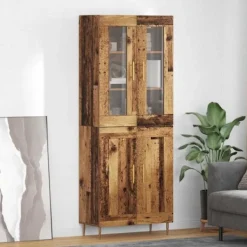 vidaXL Skåp>Skåp 2 pcs Gammalt trä 69,5 x 34 x 180 cm Konstruerat trä
