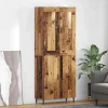 vidaXL Skåp>Skåp 2 pcs Gammalt trä Konstruerat trä och glas