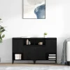 vidaXL Sideboards>Skåp 2 pcs Svart Ek 60 x 35 x 70 cm Konstruerat trä