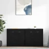 vidaXL Sideboards>Skåp 2 pcs Svart Ek 70 x 35,5 x 67,5 cm Konstruerat trä
