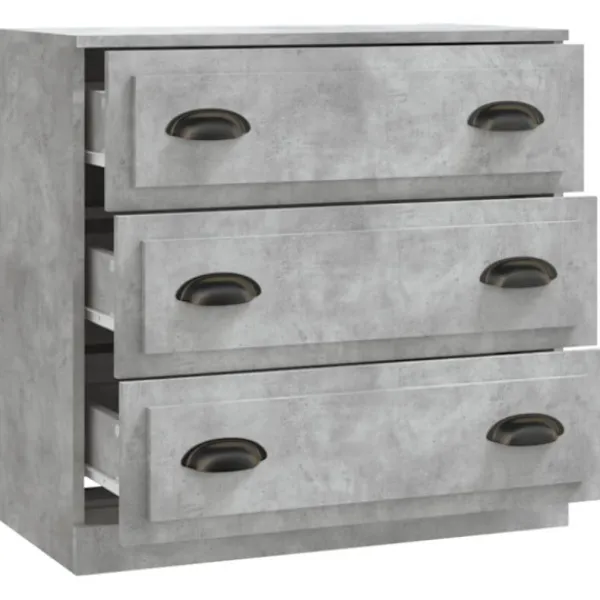 vidaXL Byråer>Skåp betonggrå 70x35,5x67,5 cm konstruerat trä