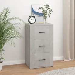 vidaXL Byråer>Skåp betonggrå 40x33x70 cm konstruerat trä