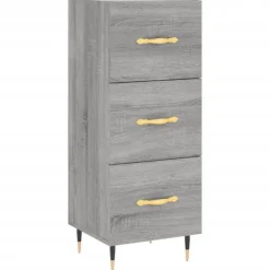 vidaXL Byråer>Skåp grå sonoma 34,5x34x90 cm konstruerat trä