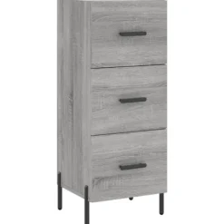 vidaXL Byråer>Skåp grå sonoma 34,5x34x90 cm konstruerat trä