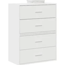 vidaXL Byråer>Skåp med 2 lådor 2 st vit 60x31x40 cm konstruerat trä