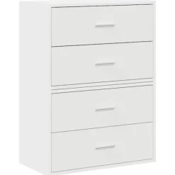 vidaXL Byråer>Skåp med 2 lådor 2 st vit 60x31x40 cm konstruerat trä