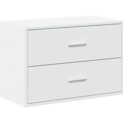 vidaXL Byråer>Skåp med 2 lådor vit 60x31x40 cm konstruerat trä