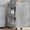 vidaXL Köksö>Skåp med hjul grå sonoma-ek 60x22x79 cm konstruerat trä
