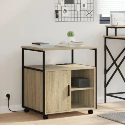 vidaXL Kontorsmöbler>Skåp med laddstation Sonoma-ek 61 x 46 x 67 cm Konstruerat trä