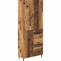 vidaXL Skåp>Skåp med låda 2 pcs Gammalt trä Konstruerat trä och glas