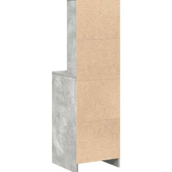 vidaXL Byråer>Skåp med låda Betonggrå 40 x 41 x 135 cm Konstruerat trä