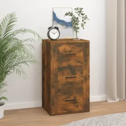 vidaXL Byråer>Skåp rökfärgad ek 40x33x70 cm konstruerat trä