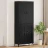 vidaXL Skåp>Skåp Svart Ek 69,5 x 34 x 180 cm Konstruerat trä