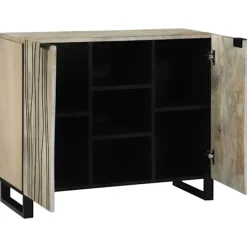 vidaXL Sideboards>Skåp Vit 90 x 33 x 75 cm massivt mangoträ