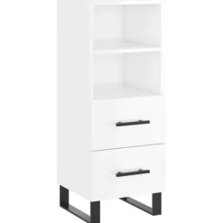 vidaXL Skåp>Skåp vit högglans 34,5x34x90 cm konstruerat trä