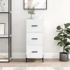 vidaXL Byråer>Skåp vit högglans 34,5x34x90 cm konstruerat trä