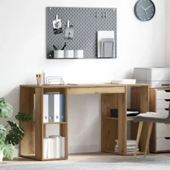 vidaXL Kontorsmöbler>Skrivbord Artisan Ek 130 x 50,5 x 75 cm Konstruerat trä