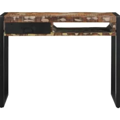 vidaXL Kontorsmöbler>Skrivbord flerfärgat 100x50x75 cm massivt trä återvunnet