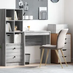 vidaXL Kontorsmöbler>Skrivbord Grå Sonoma 70 x 40 x 76 cm