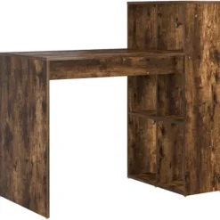 vidaXL Kontorsmöbler>Skrivbord med hylla Rökt ek 108 x 55 x 103.5 cm Konstruerat trä