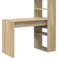 vidaXL Kontorsmöbler>Skrivbord med hylla Sonoma-ek 113 x 54 x 120 cm Konstruerat trä