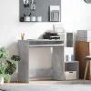 vidaXL Kontorsmöbler>Skrivbord med låda Betonggrå 106 x 41 x 88.5 cm Konstruerat trä