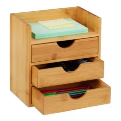 Northio Kontorsmöbler>Skrivbordsförvaring med bambu lådor