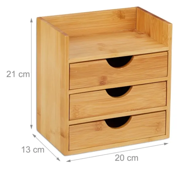 Northio Kontorsmöbler>Skrivbordsförvaring med bambu lådor