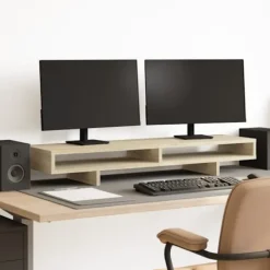 vidaXL Kontorsmöbler>Skärmställ sonoma-ek 100x27x15 cm konstruerat trä