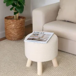 Northix Pallar>Sladdpuff – Klädd sits med träben