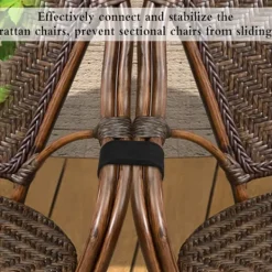 Balkongmöbler>Sällsynta pärlor Anslutningsklämmor för rottingloungeset (12 st) små