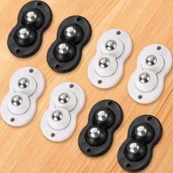 Småbord>Små hjul, 8 st Mini självhäftande svängbara hjul, Små svängbara hjul, 360 graders roterande mobil remskiva 2 hjul, Lämplig för diverse förvaring
