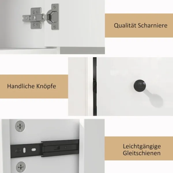 Northio Skåp>Smalt badrumsskåp, högt toalettskåp med låda, 3 öppna fack, justerbar hylla, badrumsskåp för små rum, badrum, vardagsrum 20 x 20 x 178 cm vit