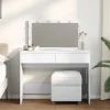 vidaXL Sminkbord>Sminkbord med LED vit 100x40x120 cm
