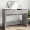 vidaXL Sminkbord>Sminkbord med spegel betonggrå 100x45x76 cm