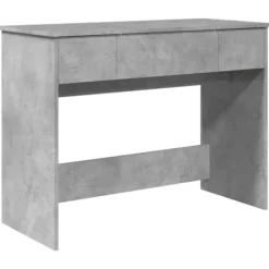 vidaXL Sminkbord>Sminkbord med spegel betonggrå 100x45x76 cm
