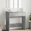 vidaXL Sminkbord>Sminkbord med spegel betonggrå 80x39x80 cm