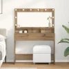 vidaXL Sminkbord>Smyckebord Artisan Ek 100 x 41 x 135 cm Konstruerat trä