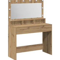 vidaXL Sminkbord>Smyckebord Artisan Ek 100 x 41 x 135 cm Konstruerat trä