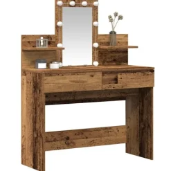 vidaXL Sminkbord>Smyckebord Gammalt trä 100 x 40 x 130 cm Konstruerat trä