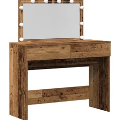 vidaXL Sminkbord>Smyckebord Gammalt trä 100 x 40 x 120 cm Konstruerat trä