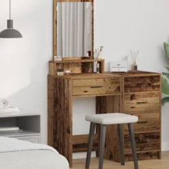 vidaXL Sminkbord>Smyckebord Gammalt trä 50 x 41 x 140 cm Konstruerat trä