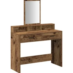 vidaXL Sminkbord>Smyckebord Gammalt trä 100 x 41 x 140 cm Konstruerat trä