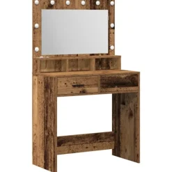 vidaXL Sminkbord>Smyckebord Gammalt trä 79 x 41 x 135 cm Konstruerat trä