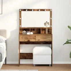 vidaXL Sminkbord>Smyckebord Gammalt trä 80 x 41 x 134,5 cm Konstruerat trä