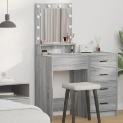 vidaXL Sminkbord>Smyckebord Grå Sonoma 50 x 41 x 135 cm Konstruerat trä
