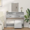 vidaXL Sminkbord>Smyckebord Grå Sonoma 100 x 41 x 140 cm Konstruerat trä
