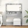 vidaXL Sminkbord>Smyckebord Grå Sonoma 100 x 41 x 135 cm Konstruerat trä