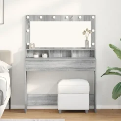 vidaXL Sminkbord>Smyckebord Grå Sonoma 100 x 41 x 135 cm Konstruerat trä