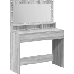 vidaXL Sminkbord>Smyckebord Grå Sonoma 100 x 41 x 135 cm Konstruerat trä